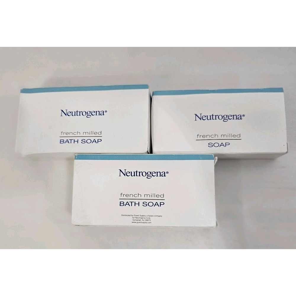 Neutrogena French Milled Soap & Bath Soap Set Of 3 Travel Size